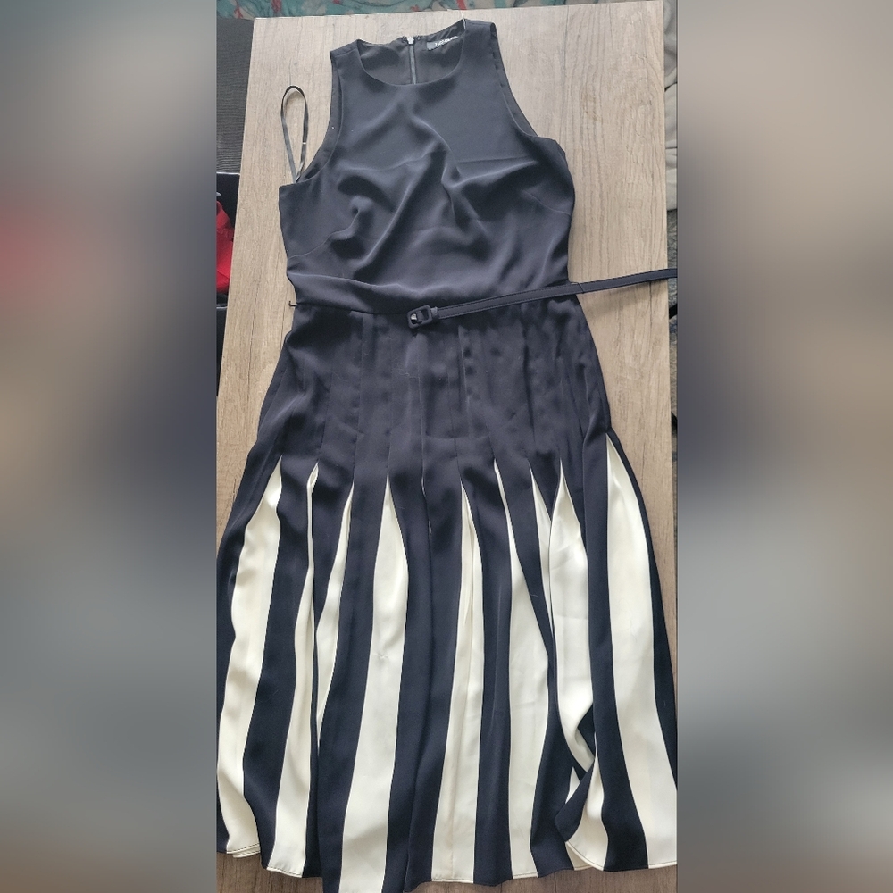 Ralph Lauren Black and White Midi Dress